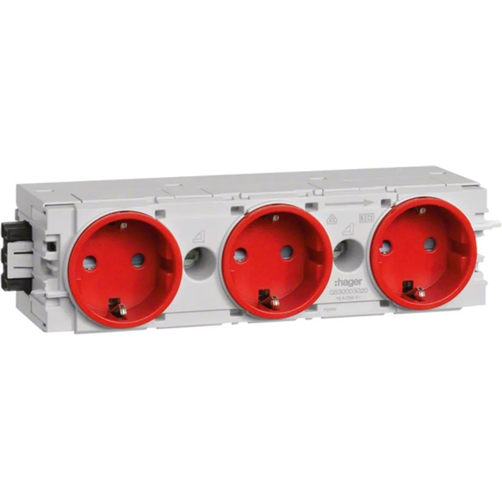 Module Prise Rouge Hager GS30003020 : Sécurisez vos Réseaux Critiques