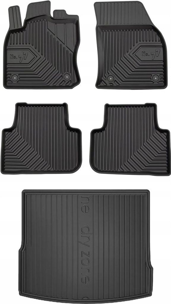 SET 77 Fußmatten und Fußmatten VW Tiguan 2 ab 2015-