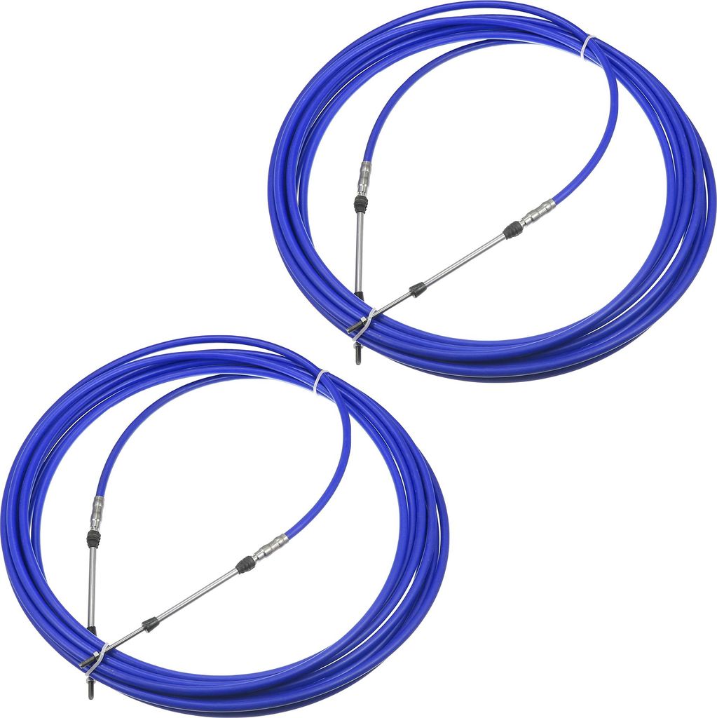 2 Stücke Marine Gashebel Fernbedienungsbox Kabel Blau 10 Meter