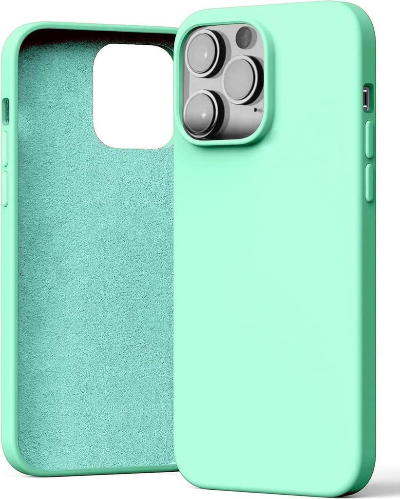 Custodia In Silicone Per Apple Iphone 14 Pro Max Verde Immagine del prodotto 