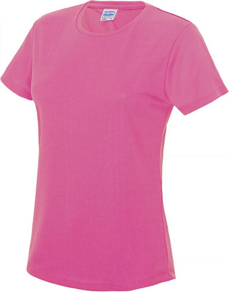 Just Cool JC005 | Girlie Cool Sport T-Shirt + WRAP - Farbe: Electric Pink - Größe: XS