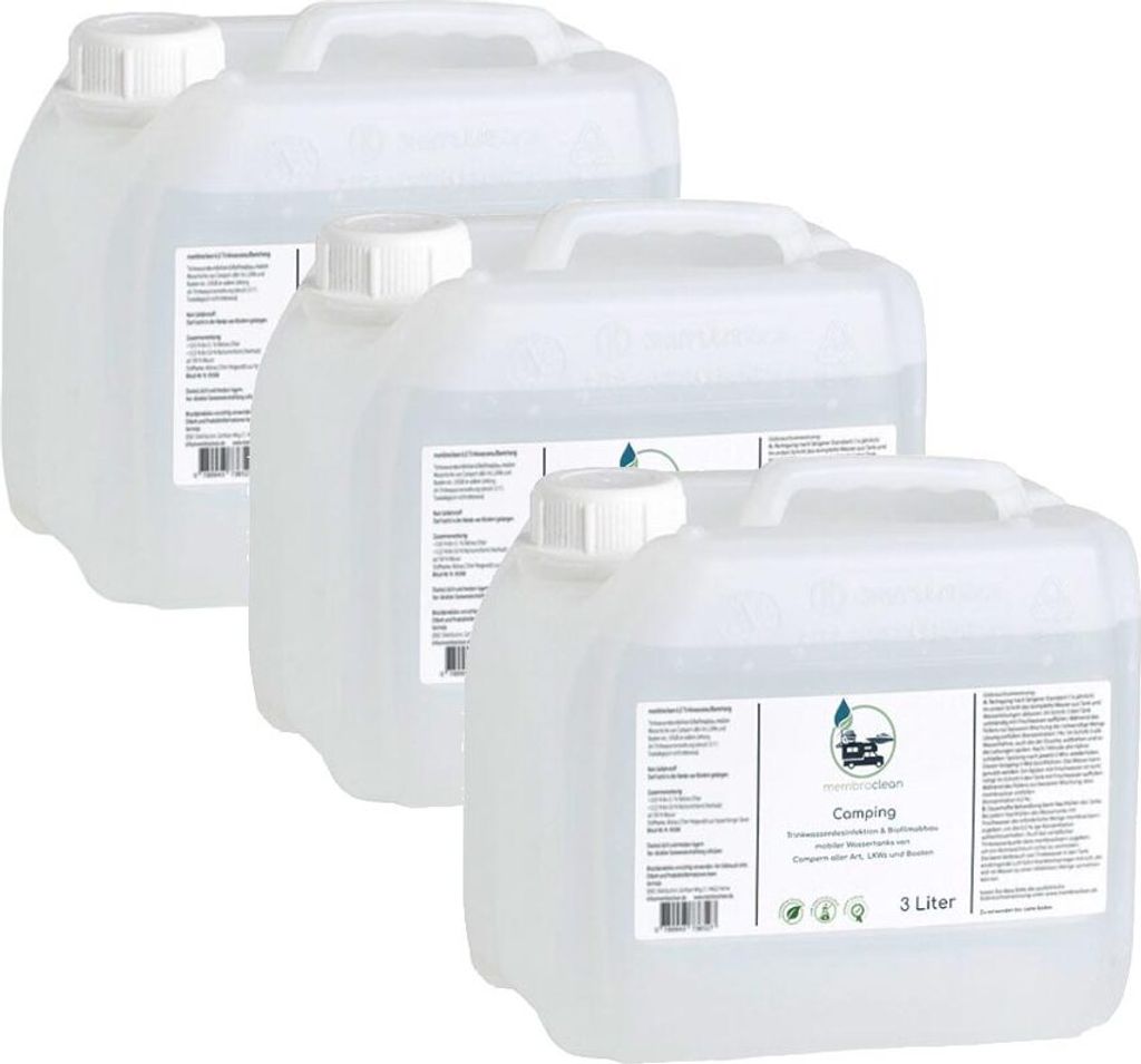 3x 3 Liter membraclean Trinkwasseraufbereitung Camping & Wohnmobile Sparset