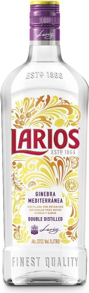 1 l Flasche Larios London Dry Gin | 37,5 % vol | 1,0 l Produktbild 
