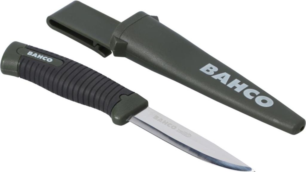 Bahco Universalmesser Laplander mit grünem 2-Komponenten-Griff