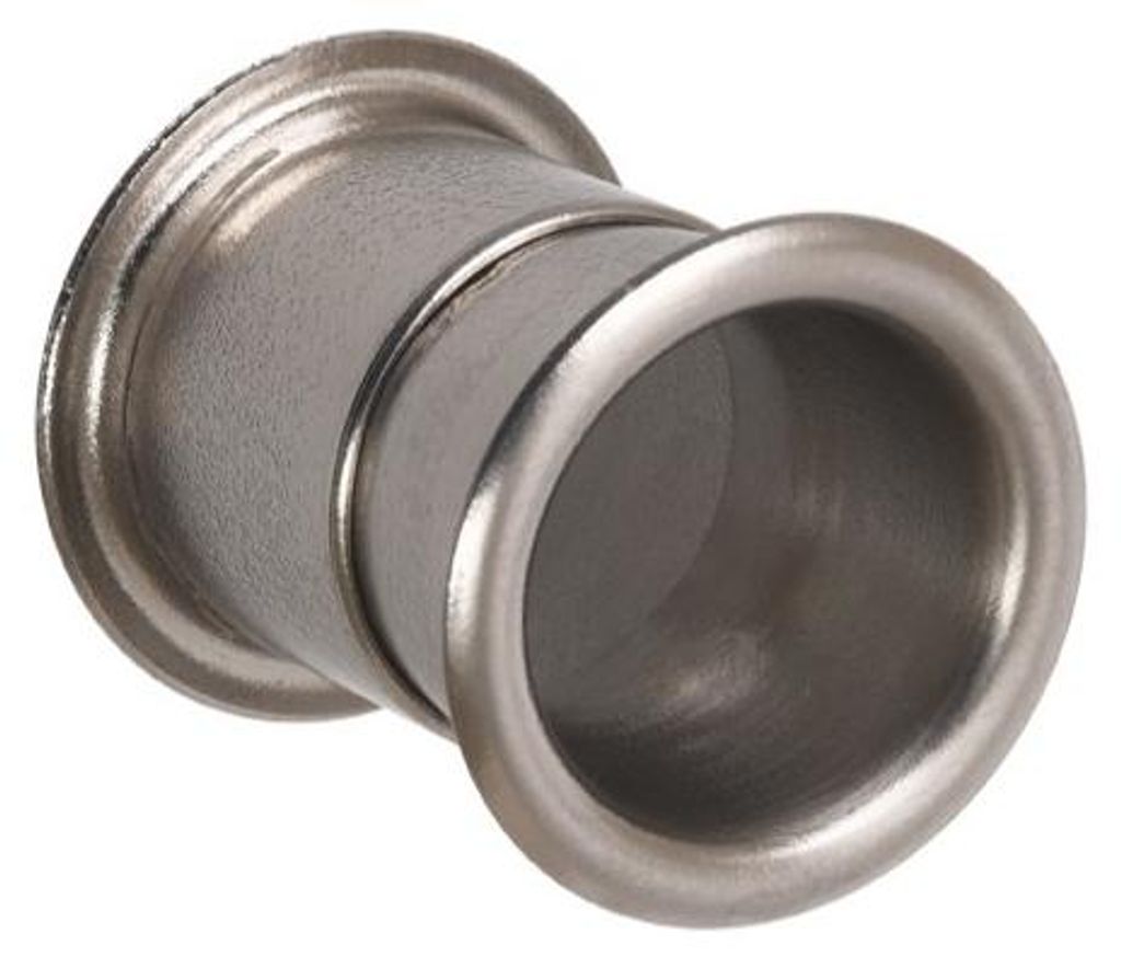 Runde Türlüftungshülse Ø30 mm in Nickel/Satin für Innenräume