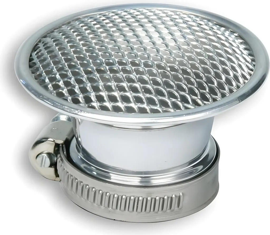 Cône d'aspiration Malossi 32x43mm avec grille de protection en acier