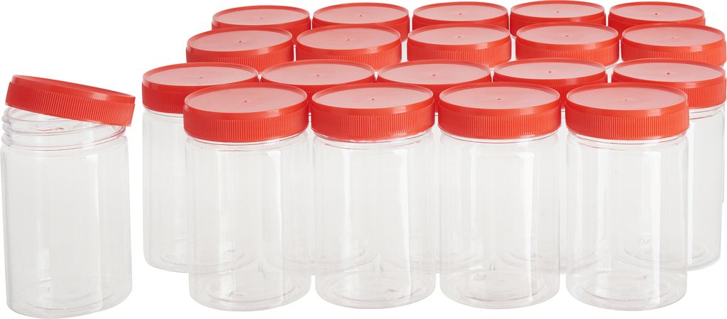 VBS XXL Kunststoffboxen mit Schraubdeckel, 200 ml, 20 Stück Produktbild 