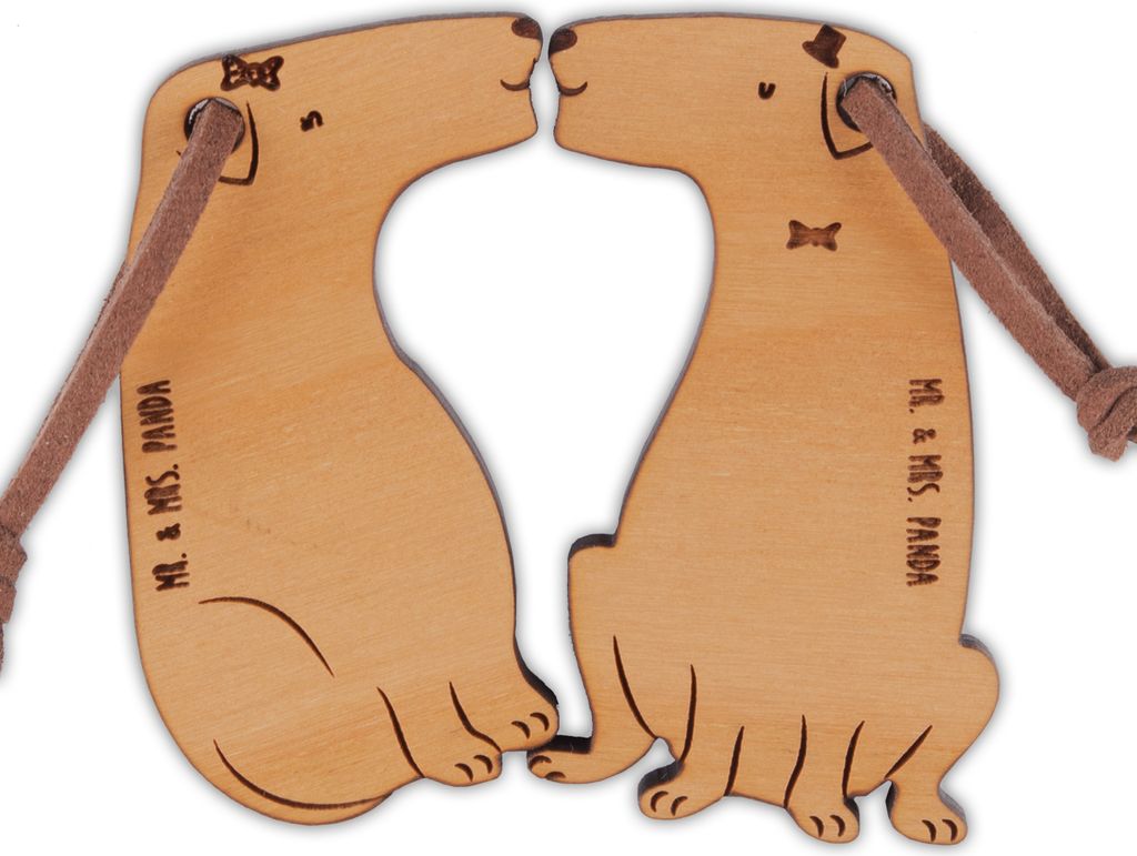 Mr. & Mrs. Panda schlüsselanhänger paar Hund verliebt - Geschenk, Liebe, Partner, Freundin, Paare, Hochzeit, Hunde