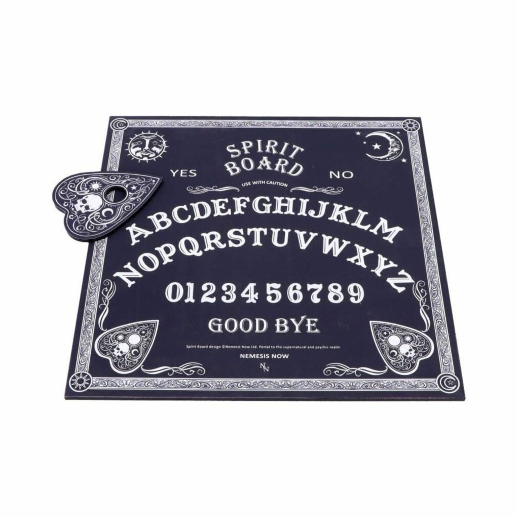 Schwarz/Weißes Hexenbrett mit Planchette Produktbild 