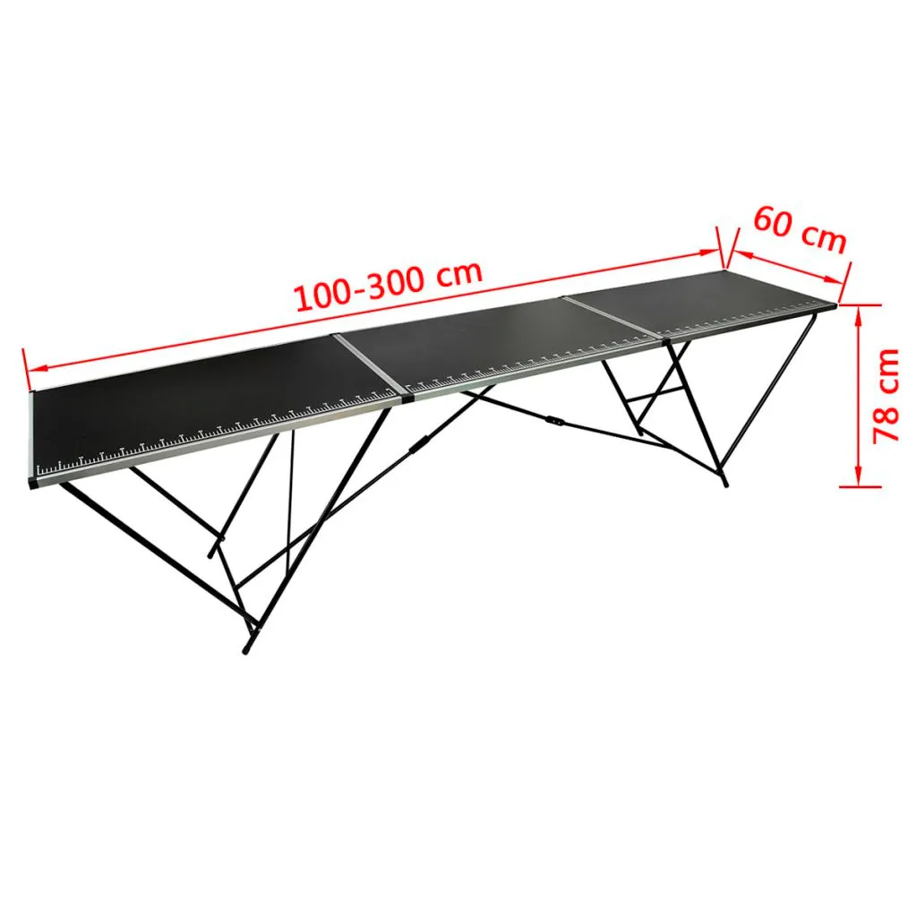 Table à tapisser 3 mètres vidaXL stable et légère en aluminium - 18