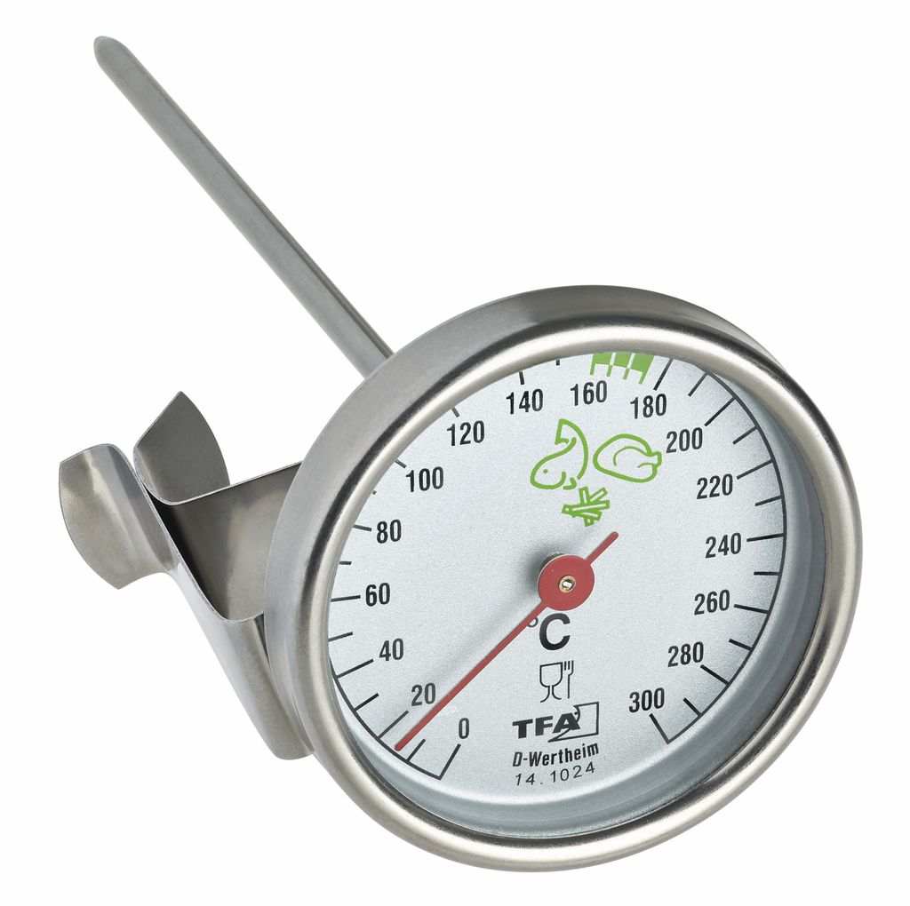 Fett-Thermometer aus Edelstahl, analog, 14.1024, TFA Produktbild 