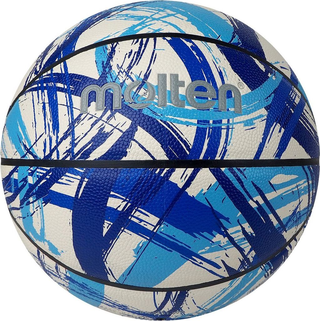 molten B7F3501 - Synthetik Leder Graffiti Outdoor Basketball - Größe 7, Farbe:Blau