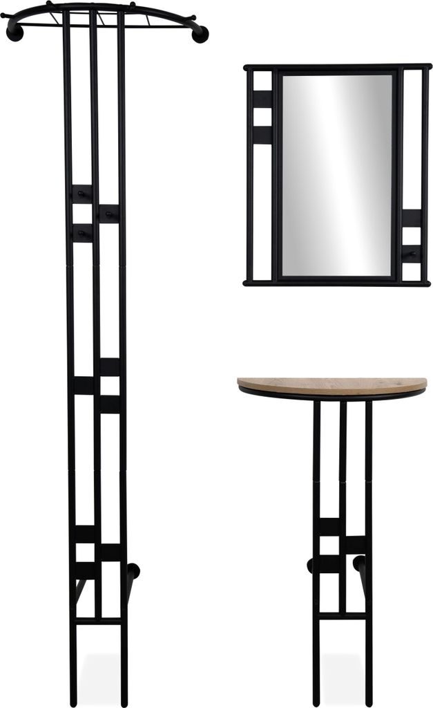 finori Corby 42A Kompaktgarderobe, schwarz / Nachbildung Produktbild 