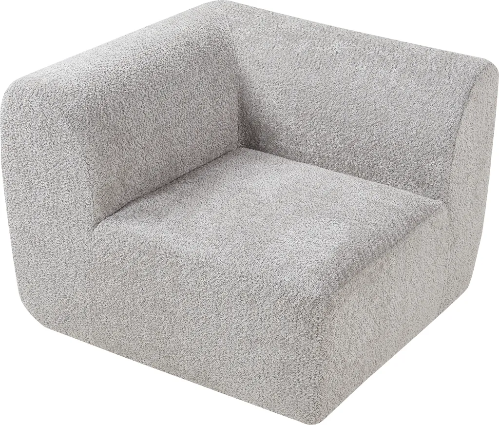 Aménagez votre salon avec le canapé modulable Hurvas d'angle gris 108 cm