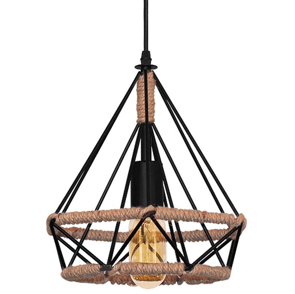 Lampe Suspendue Toolight APP678-1CP Loft Boho Black Image du produit 