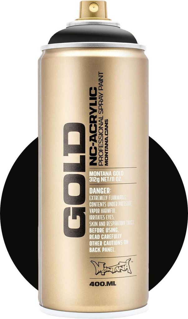 Montana Cans Gold Farba w sprayu SH9000 Black 400 ml 1 szt. Zdjęcie produktu 