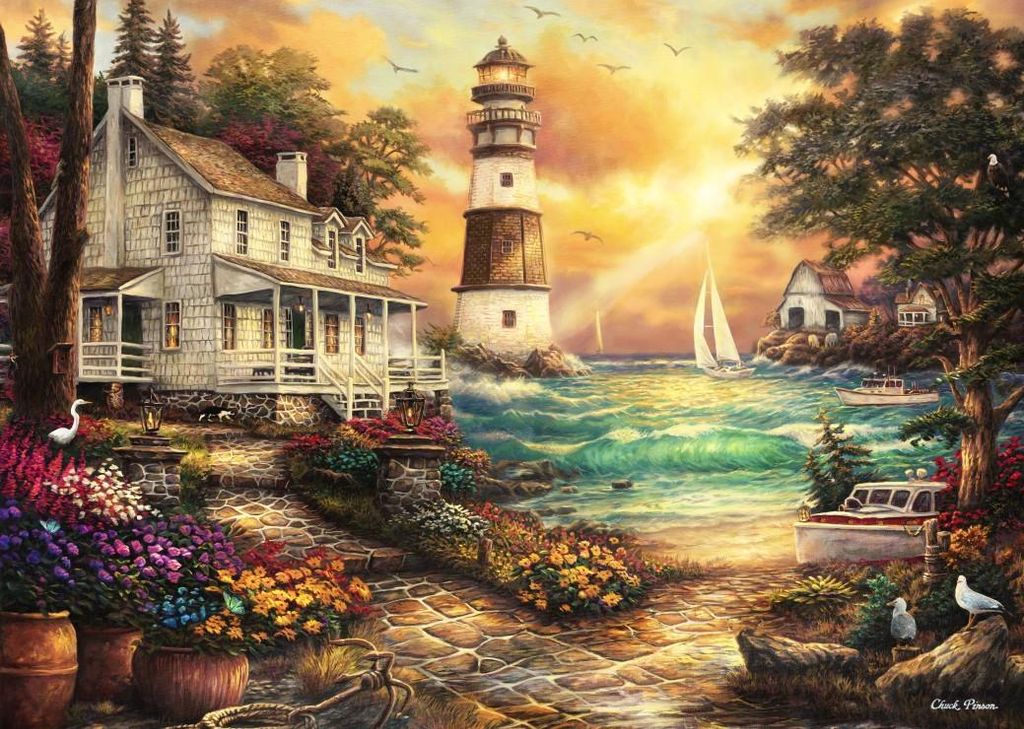 Grafika Puzzle Chuck Pinson - Cottage by the Sea - 500 Teile