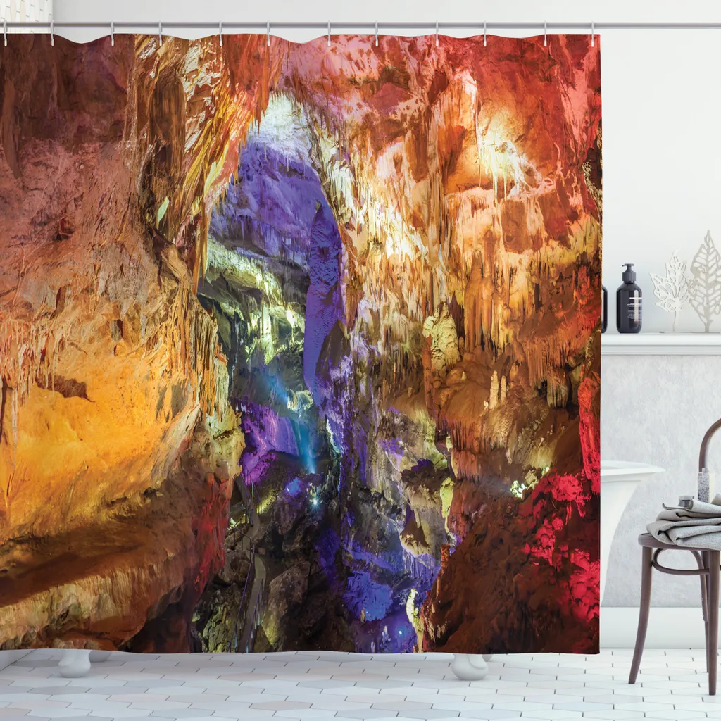 Tenda Doccia Artistica ABAKUHAUS Prometheus Cave 175x240 cm Impermeabile