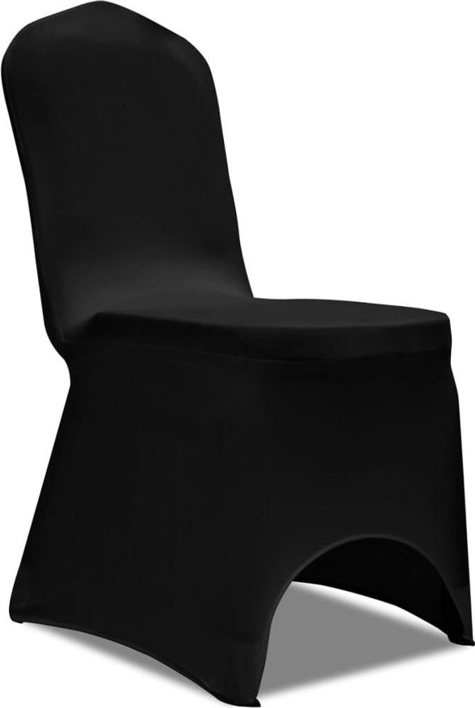 vidaXL Stretch-Stuhlhussen Schwarz 24 Stk.