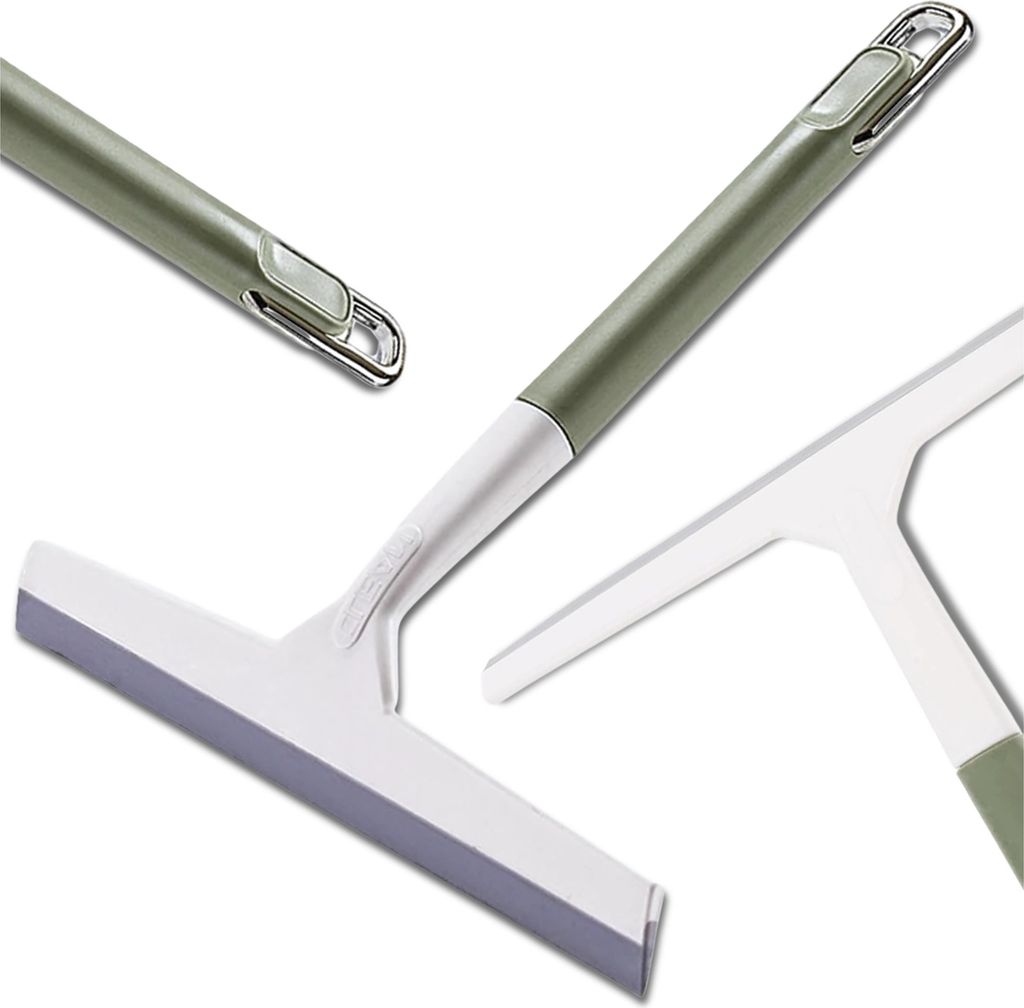 Ein handlicher Wasserabzieher aus Silikon mit Griff