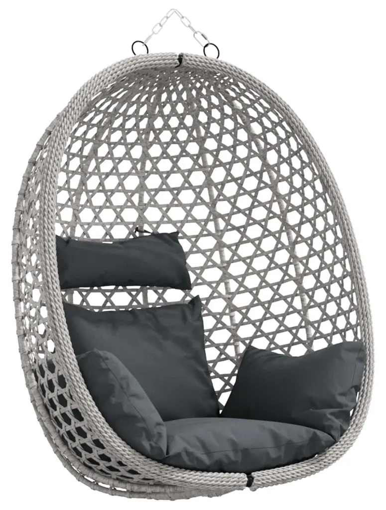 vidaXL Fauteuil suspendu anthracite et gris 92x57,5x110 cm sans support