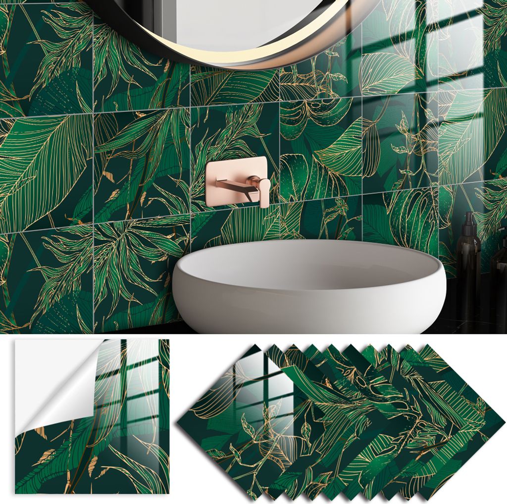 COOL-i ® Fliesenaufkleber, 10 stück PVC Fliesenaufkleber, Produktbild 