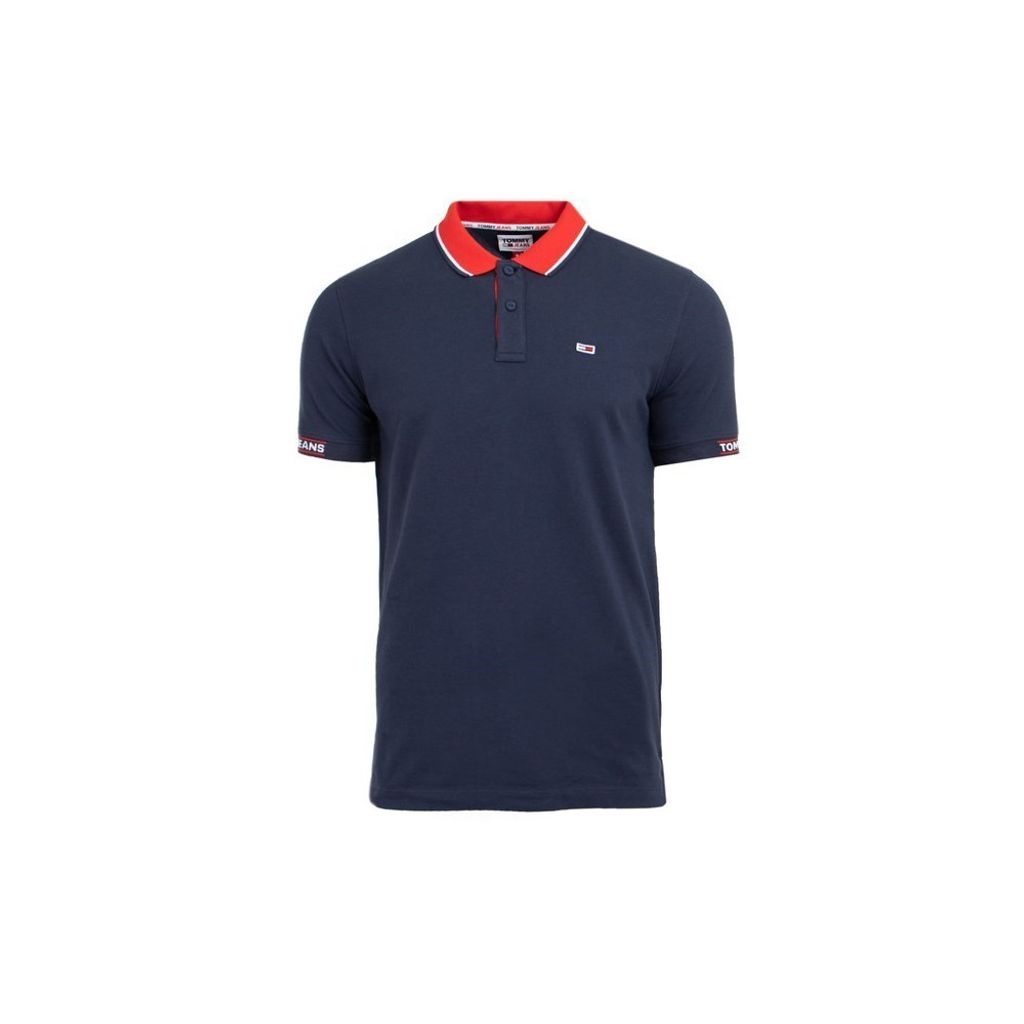 Tommy Jeans Herren Poloshirt DETAIL RIB JAQUARD DM0DM10326-C87 Dunkelblau