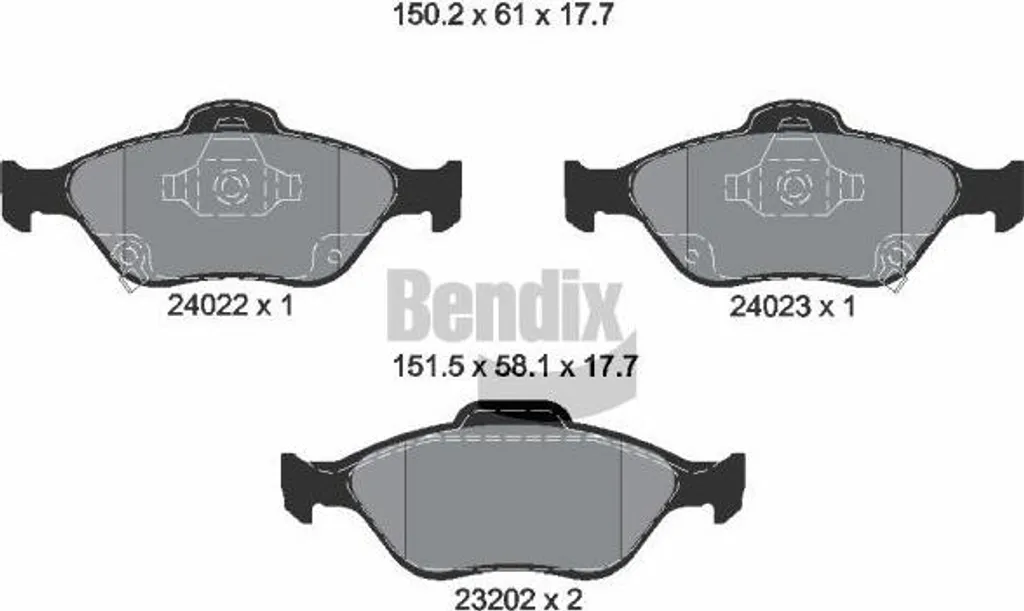 Plaquettes Bendix BPD1095 : Stop aux bruits de freinage sur votre Yaris