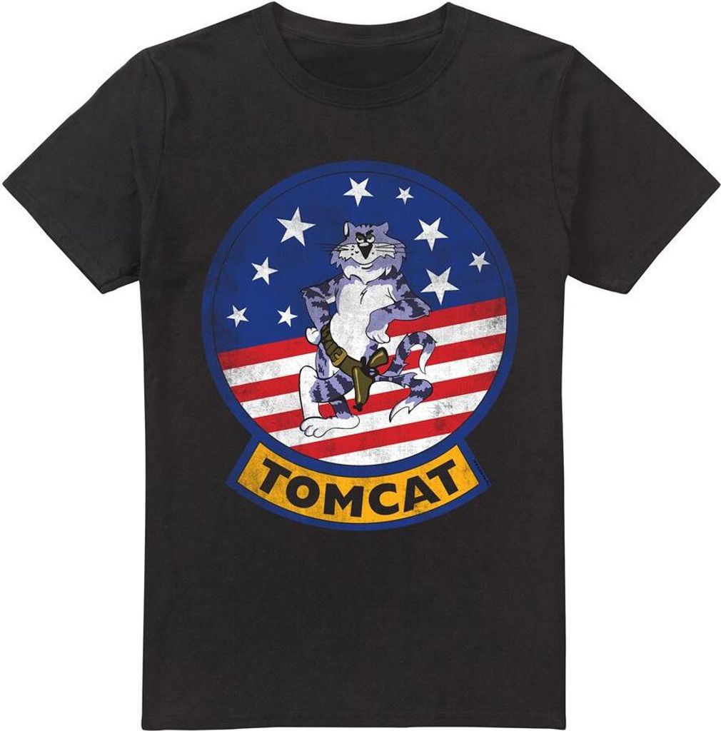 Top Gun - "Tomcat" T-Shirt für Herren TV6837 (XXL) (Schwarz)