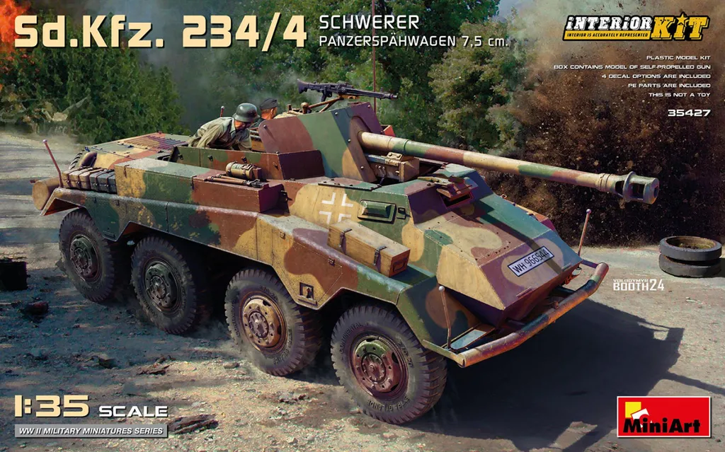 Sd.Kfz 234/4 MiniArt 1:35 Modèle avec Intérieur Complet et Photodécoupe