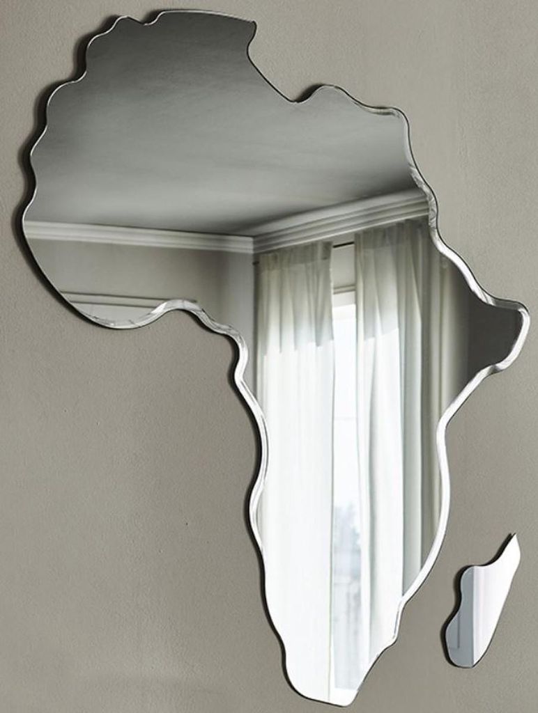 Casa Padrino Luxus Designer Spiegel 163 x H. 190 cm - Edler Wandspiegel im Afrika Design - Luxus Qualität - Italy