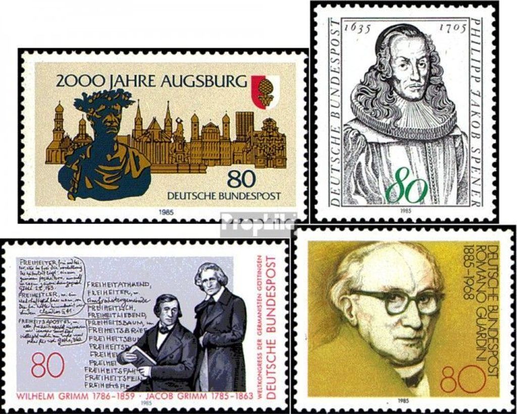 Briefmarken BRD (BR.Deutschland) 1985 Mi 1234,1235,1236,1237 (kompl.Ausgaben) gestempelt 2000 Jahre Augsburg