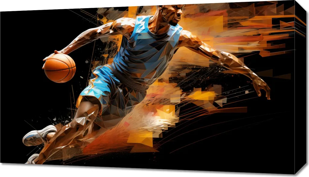 Quadro 70x40 cm Dribbling Rivoluzionario - Arte Calcio su Tela Moderna