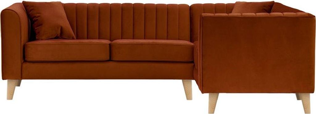 Rechtseitiges Ecksofa Mary-Velluto 33-like oak