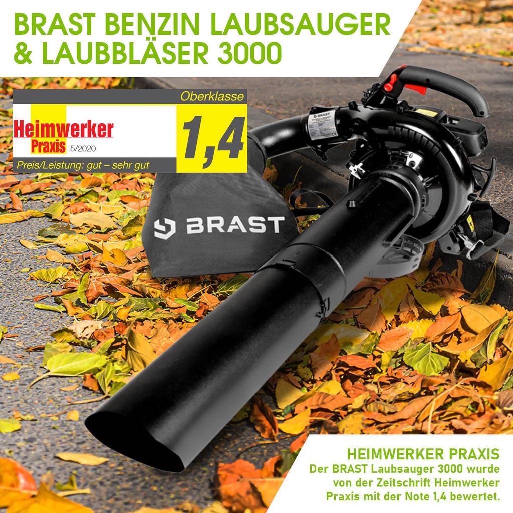 BRAST Laubsauger Laubbläser Benzin 1,0kW(1,36PS)   55L Produktbild 8