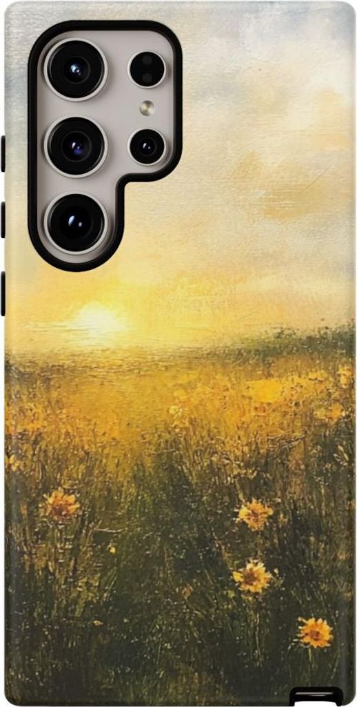 Abendstimmung auf dem gelben Blütenfeld – Hülle Kompatibel mit Galaxy S24 Ultra