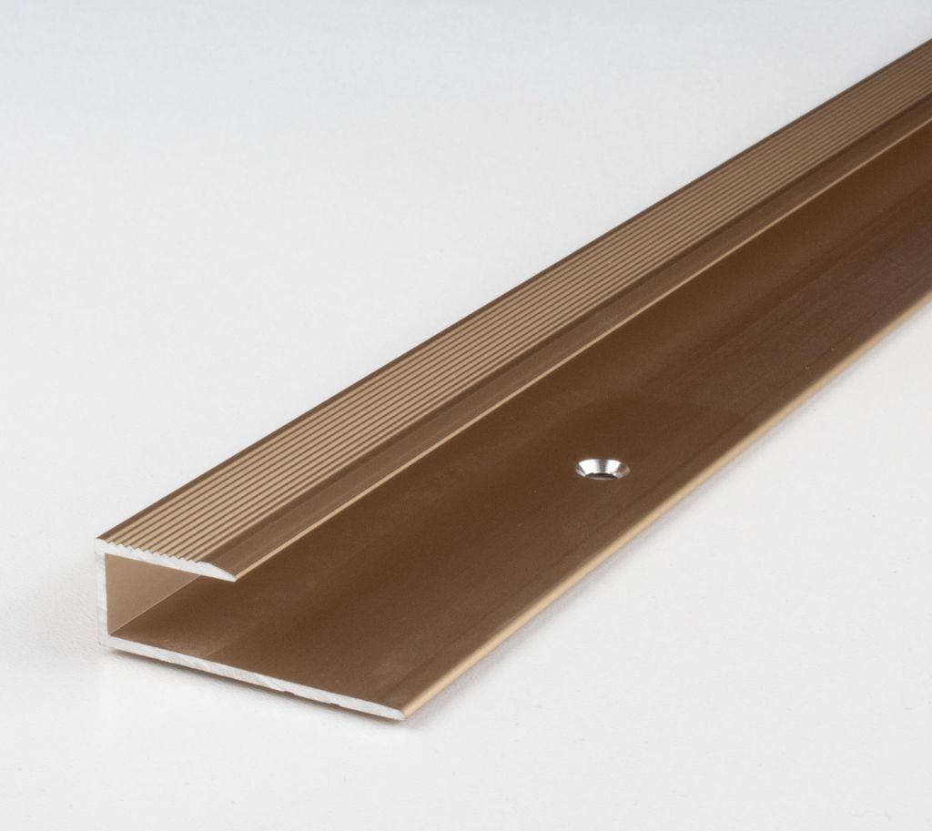PROVISTON | Einfass- & Abschlussprofil | Aluminium | 15.6 x 8.5 x 2700 mm | Bronze Hell | Einschubprofil | Abschlussleiste | Bodenprofil