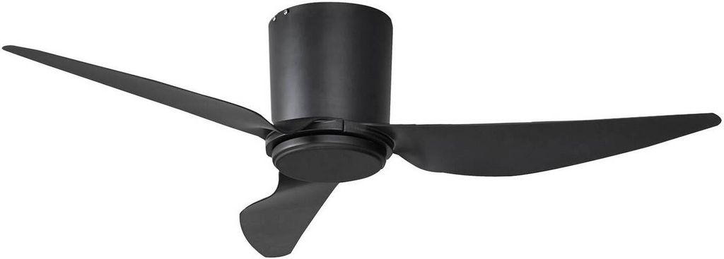 Lindby Deckenventilator Aulo, schwarz, DC, leise, Ø 123 cm