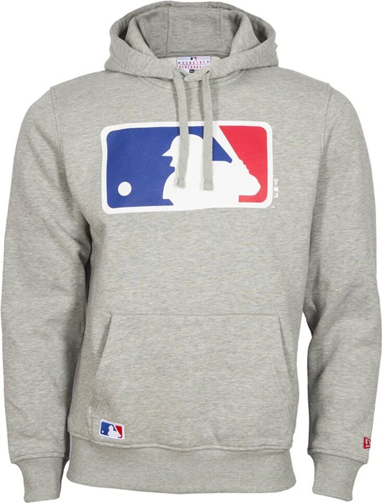 New Era MLB Logo Hoody Grey Sweater Hoodie Herren Mens(XXXL,Grey)