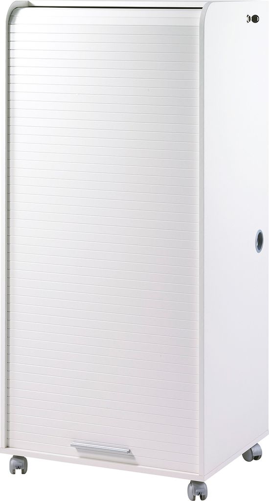 SIMMOB Mobiler Schreibtisch Sekretär Computertisch mit Laufrollen 139,9 x 64,2cm, Farbe:Weiß