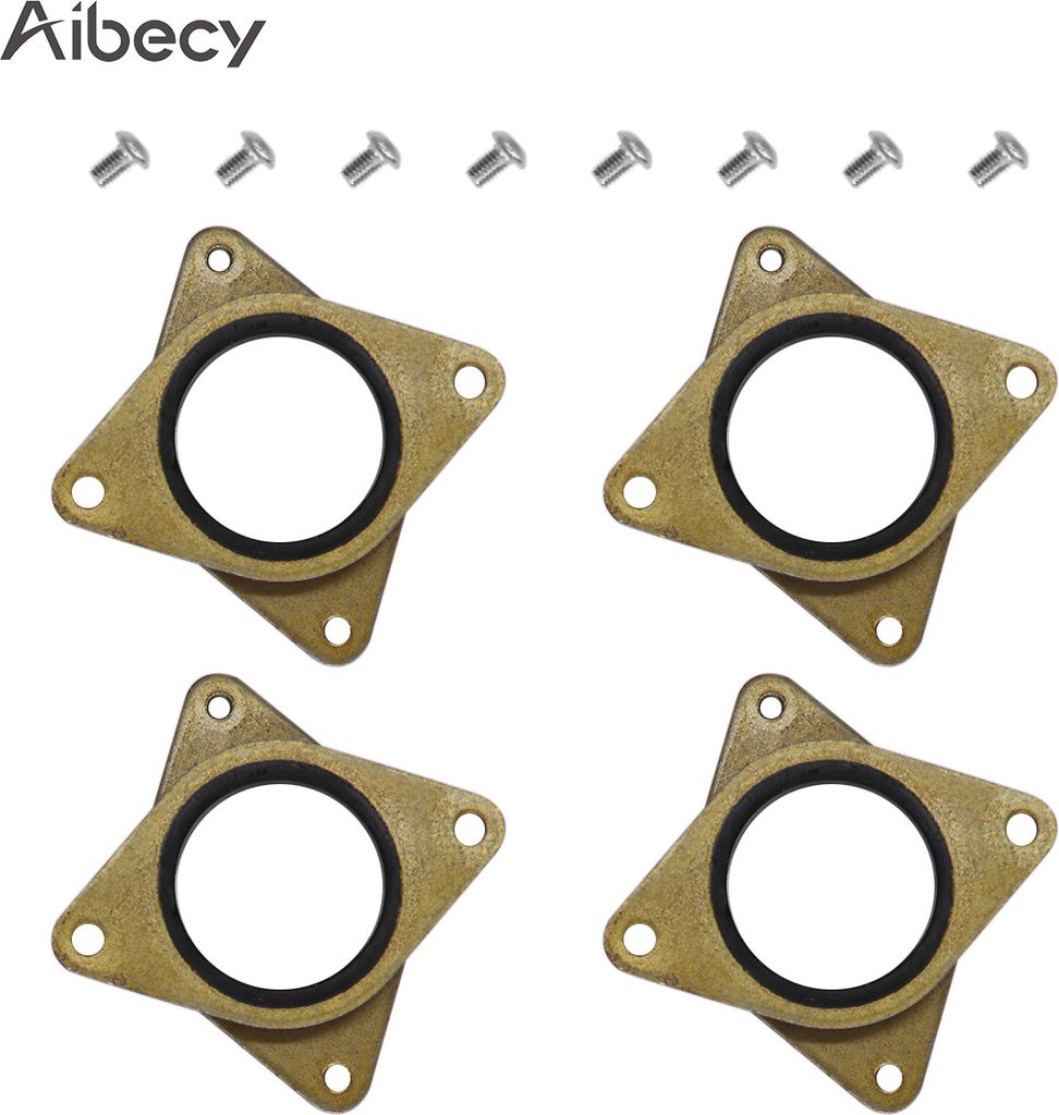 Aibecy 4 stücke Messing & Gummi Schrittmotor Schwingungsdämpfer Stoßdämpfer Pad mit M3 Schrauben Kompatibel mit NEMA 17 Schrittmotor Ersatz fü...