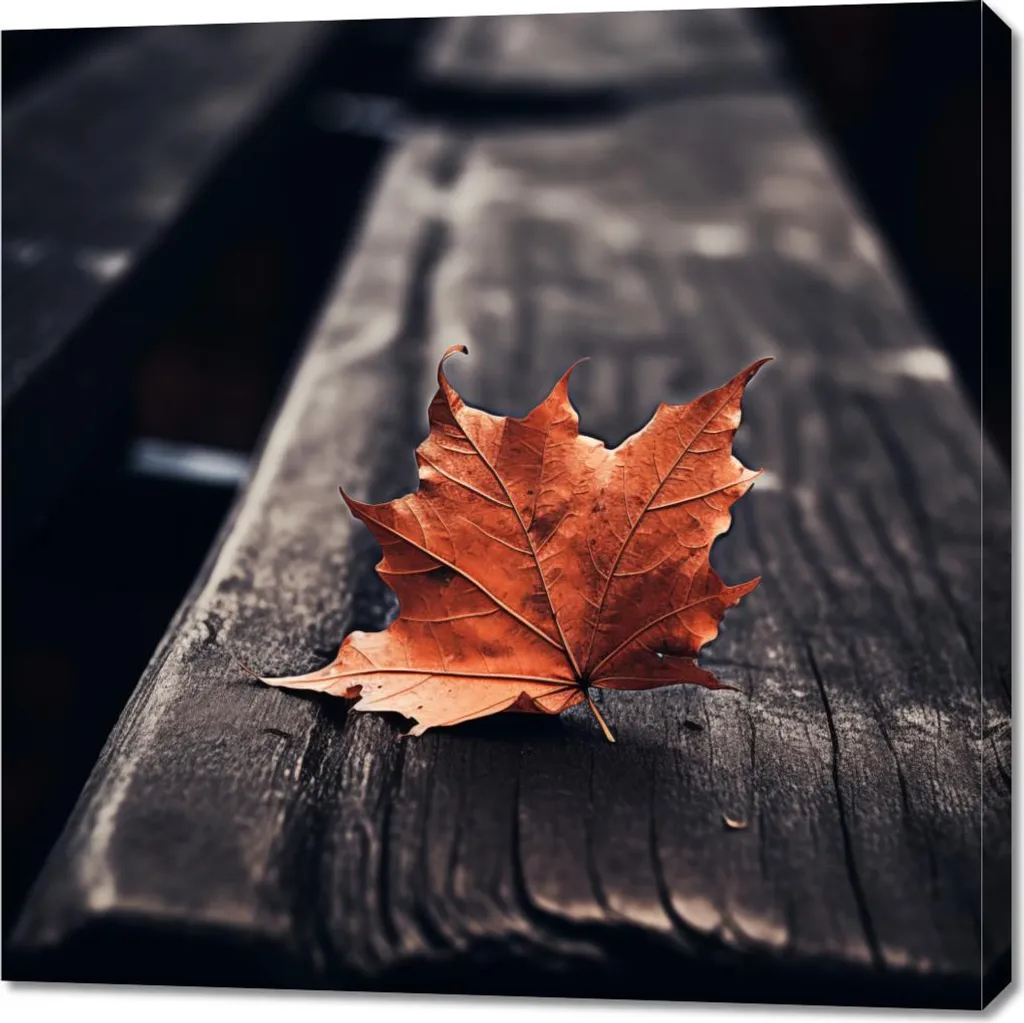 Quadro Decorativo 90x90 Foglia Singola | Luxury Wall Art Italia