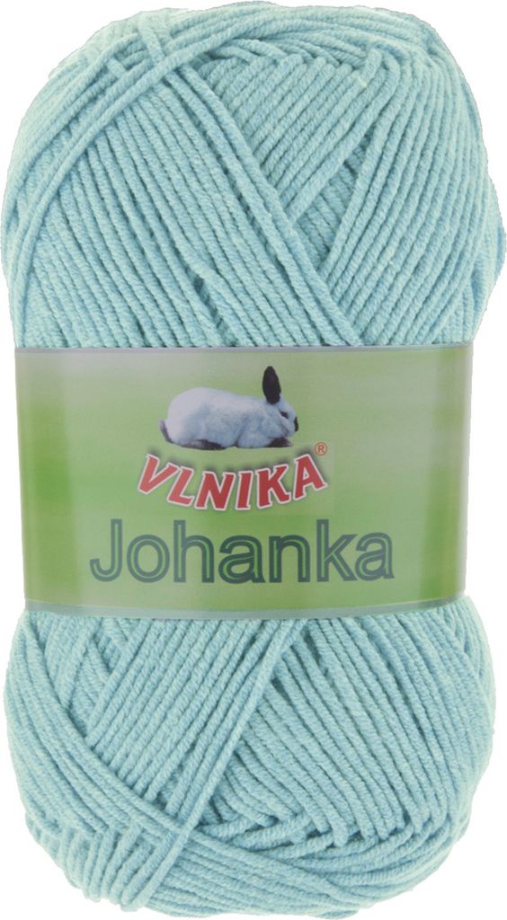 10 x 50g Strickgarn Johanka Strick-Wolle Handstrickgarn Klassikgarn Sommergarn Farbwahl, Farbe:108 eisblau