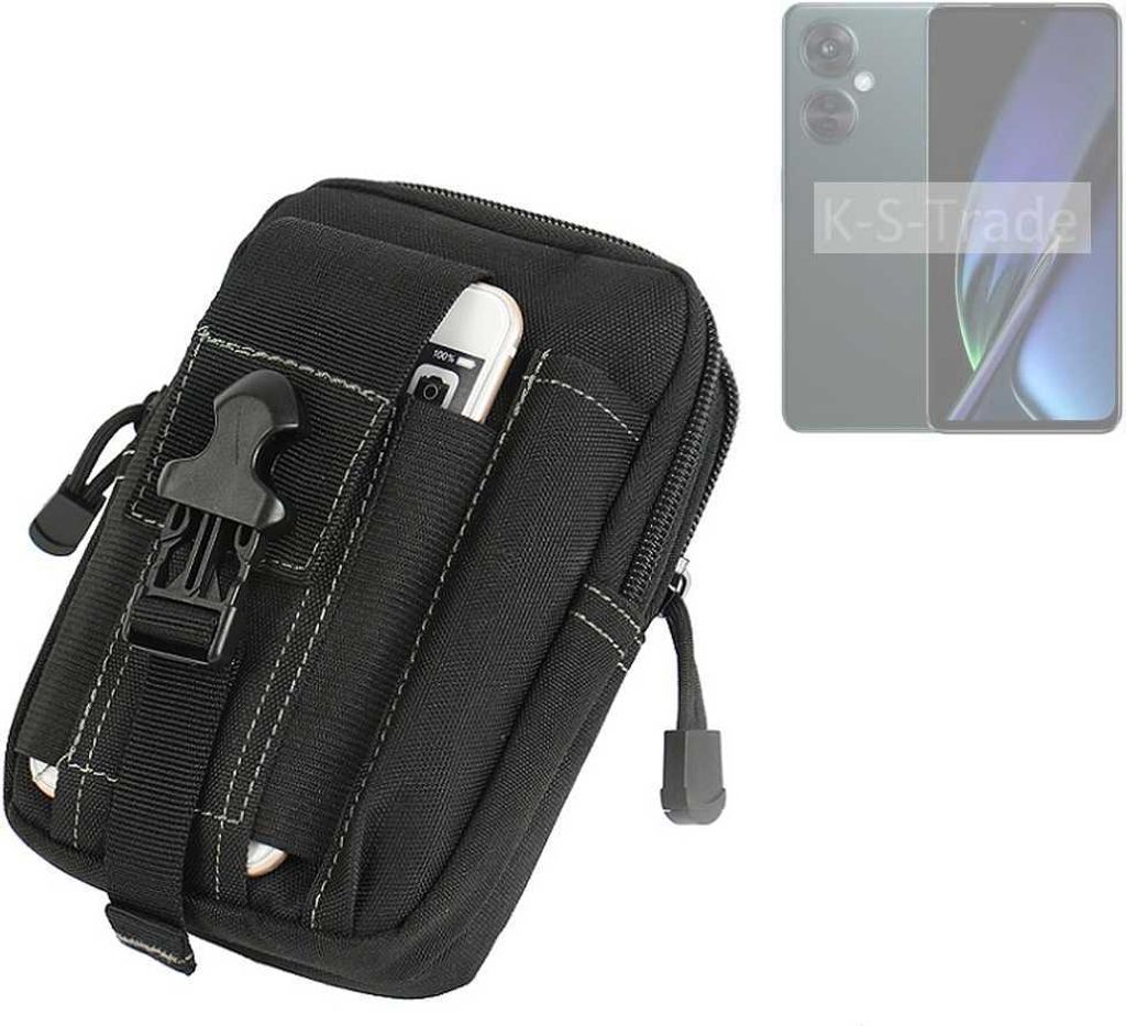 K-S-Trade Gürtel Tasche kompatibel mit Oppo K11x Gürteltasche Holster Schutz Hülle Handy Hülle Smartphone outdoor Handy-Hülle schwarz