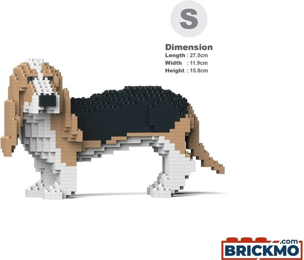Jeu de Construction Chien Basset Hound JEKCA Cadeau Idéal pour Adulte M02