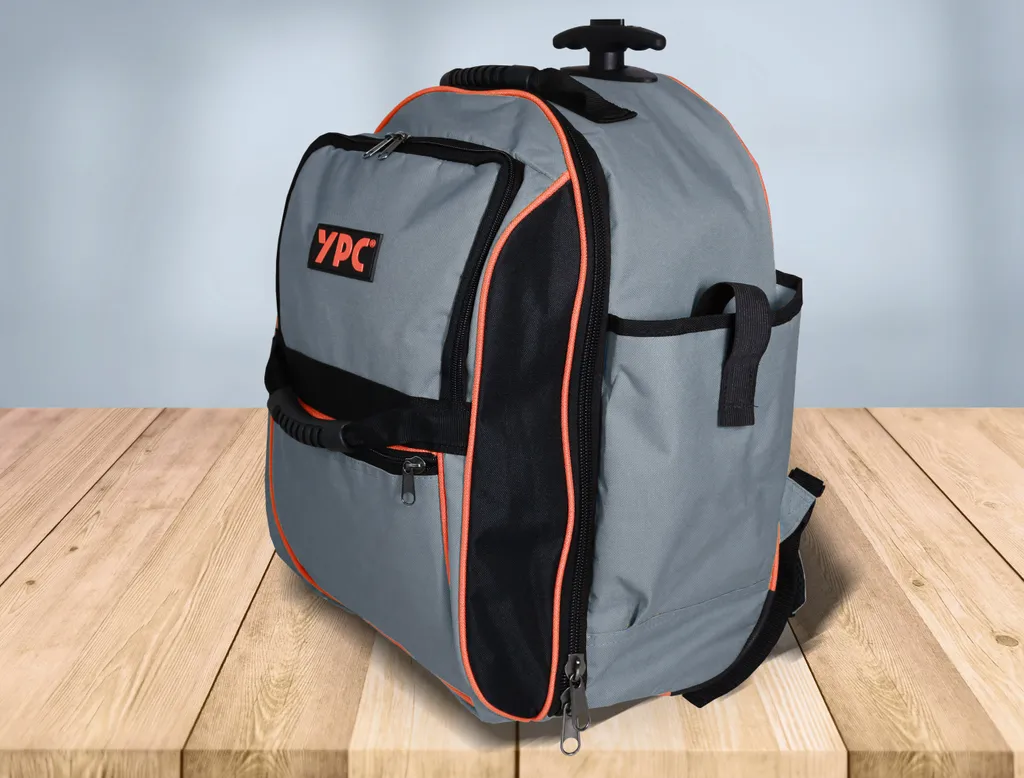 Sac à dos porte-outils à roulettes XXL imperméable avec fond renforcé