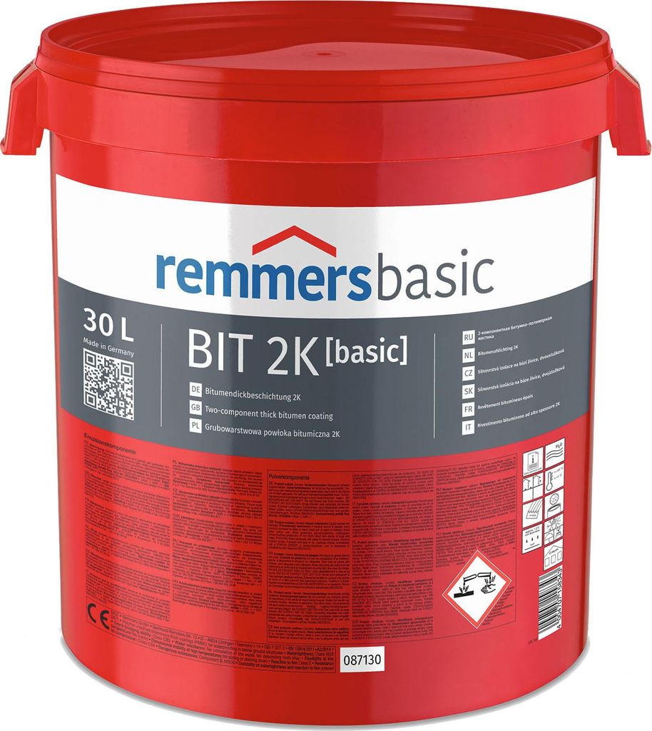 Remmers BIT 2K Bitumendickbeschichtung 30l Rissüberbrückend Produktbild 