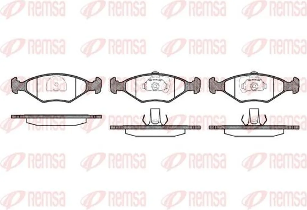 Plaquettes de frein REMSA 0281.40 OE 71738155 haute performance Palio