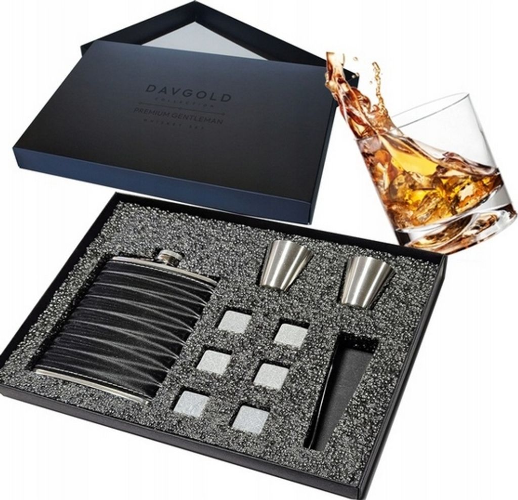 Ekskluzywny Zestaw do Whisky Whiskey PREZENT Piersiówka Zdjęcie produktu 