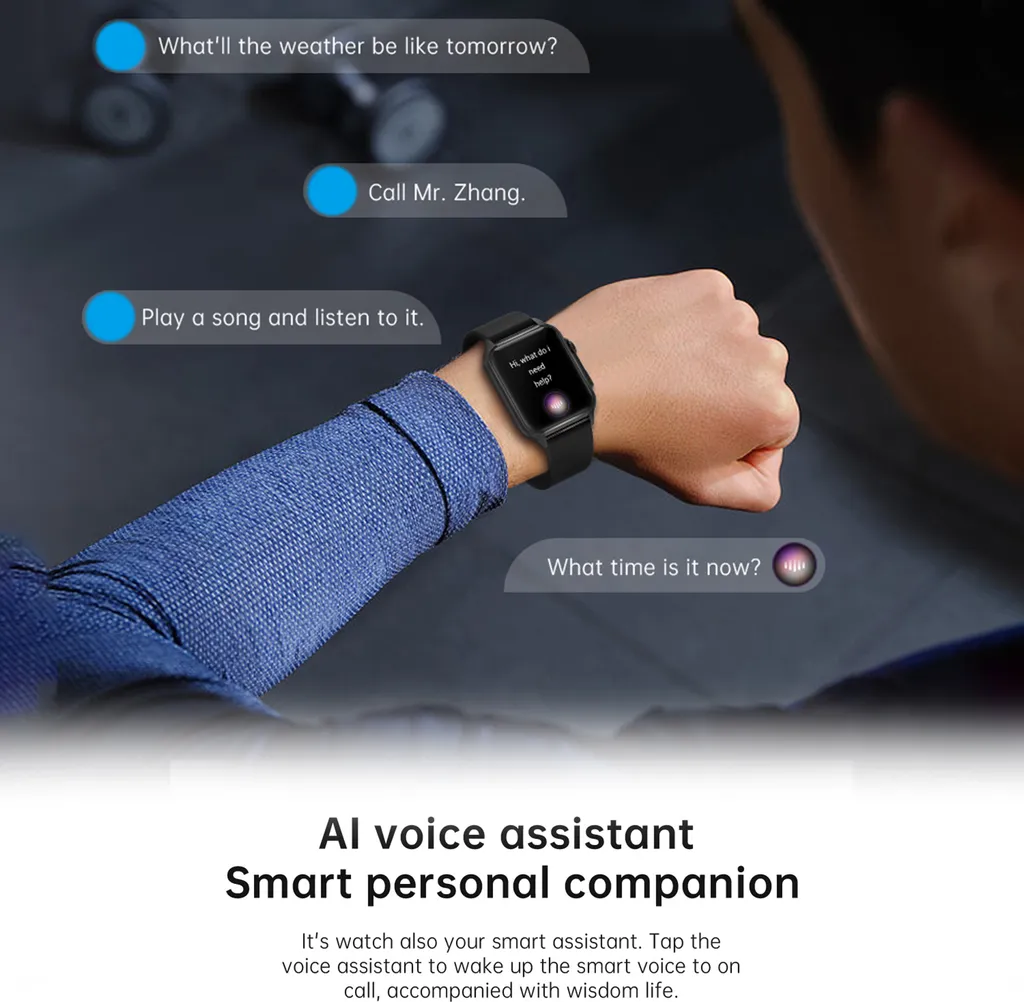 Smartwatch KT64 con schermo touchscreen IPS da 1,96 pollici, BT5.2 | IP67 impermeabile | Ricarica magnetica | Assistente vocale intelligente | Monitoraggio della salute | Chiamate chiare, bracciale in acciaio inossidabile, nero - 11